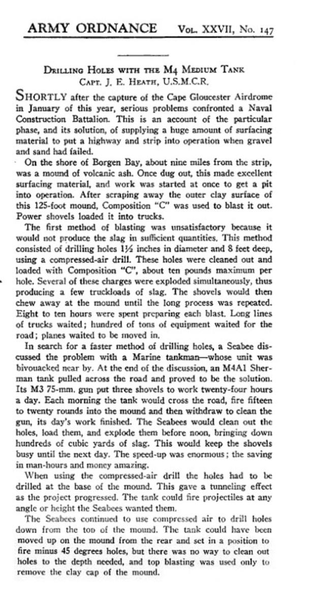 Digging holes with the M4 Medium Tank 1